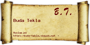 Buda Tekla névjegykártya